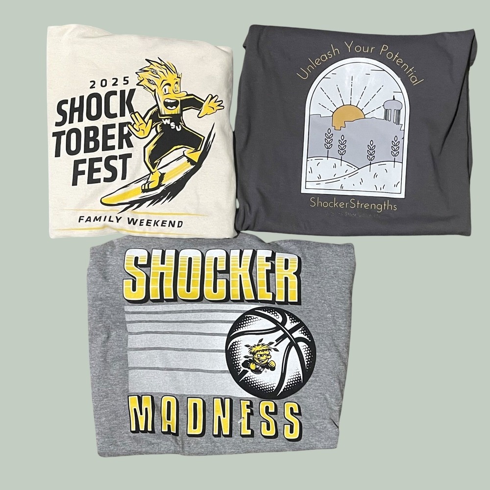 Wichita State University WSU Shocker T-Shirt Bundle Men Medium